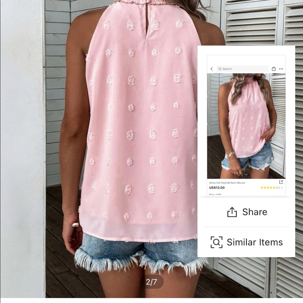 Baby pink tank top